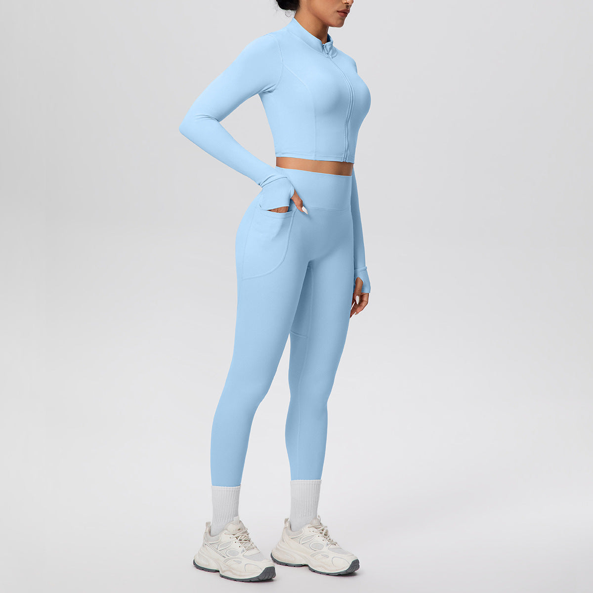 SOLBANA Studio Zip Pocket Legging Set - alternate product view