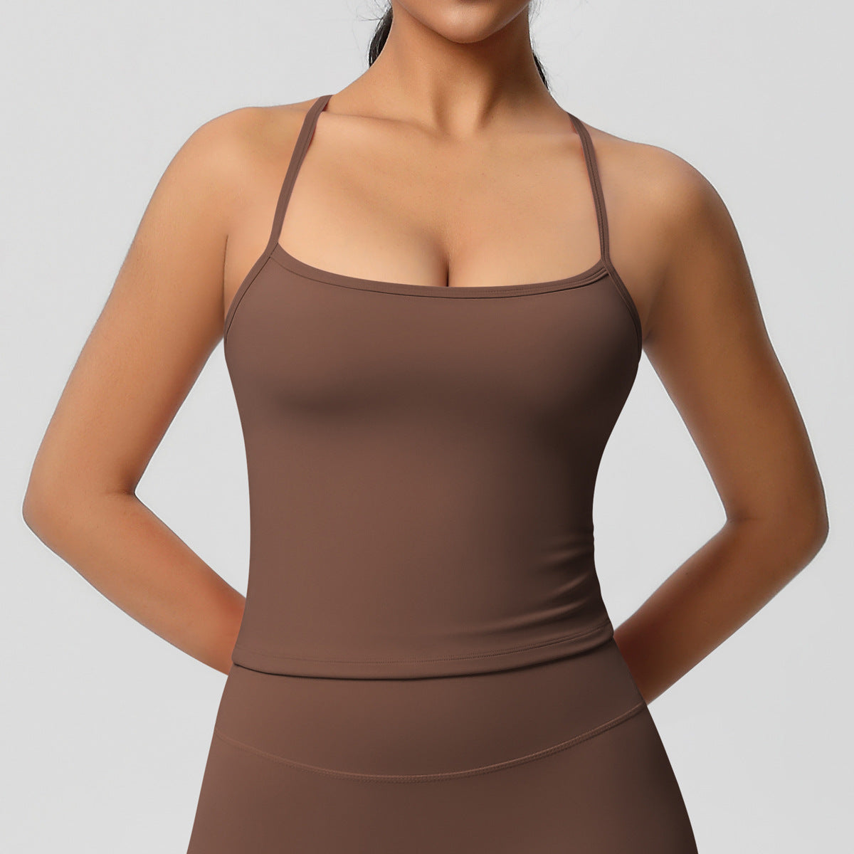 SOLBANA Studio Tie-Back Crop Tank - alternate product view