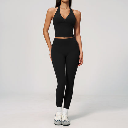 SOLBANA Studio Deep-V Halter 2-Piece Legging Set colour option view
