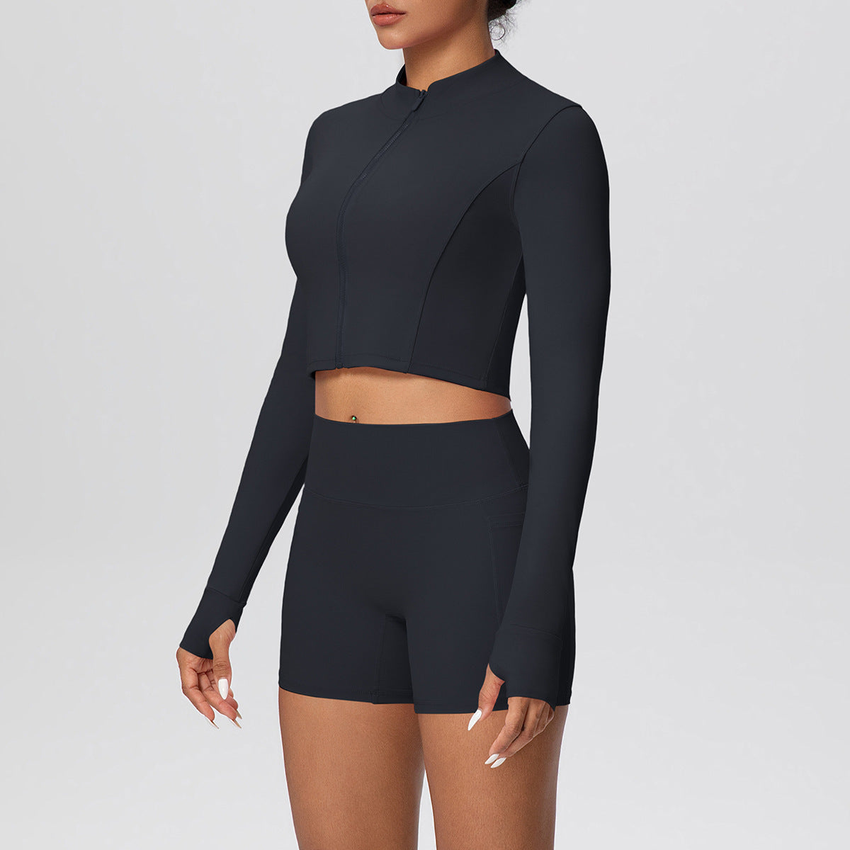 SOLBANA Studio Zip Pocket 2-Piece Short Set - alternate product view