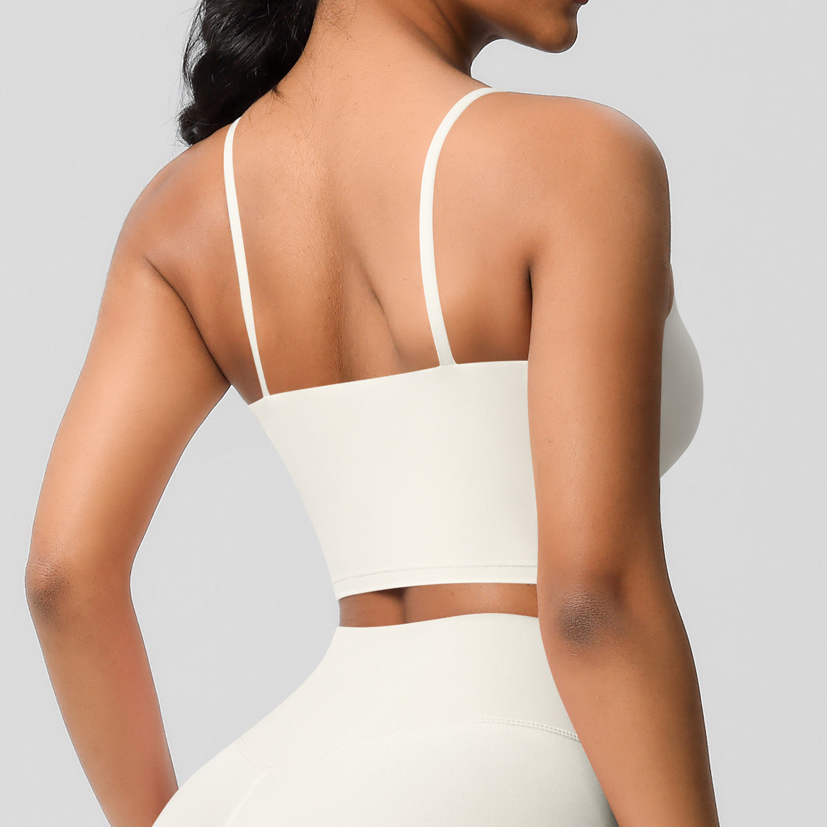 SOLBANA Studio Padded Strap Tank in Ivory