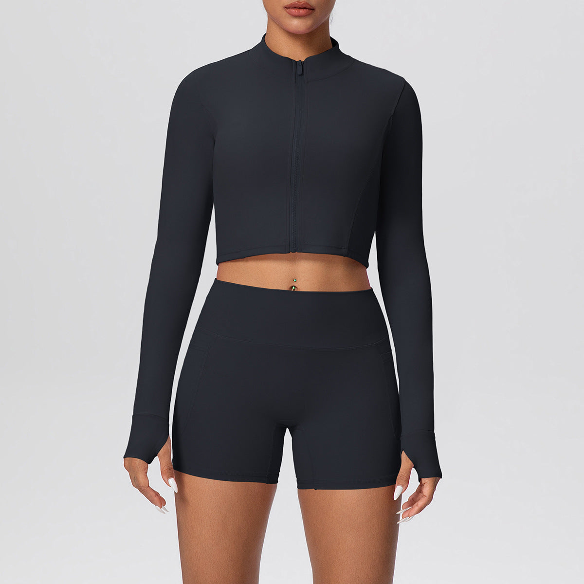 SOLBANA Studio Zip Pocket 2-Piece Short Set - alternate product view