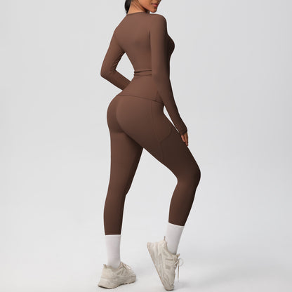SOLBANA Studio Long-Sleeve Pocket Legging Set - alternate product view