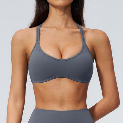 SOLBANA Studio Crossback Bra in Powder Blue