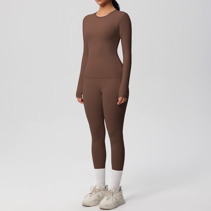 SOLBANA Studio Long-Sleeve Pocket Legging Set - alternate product view