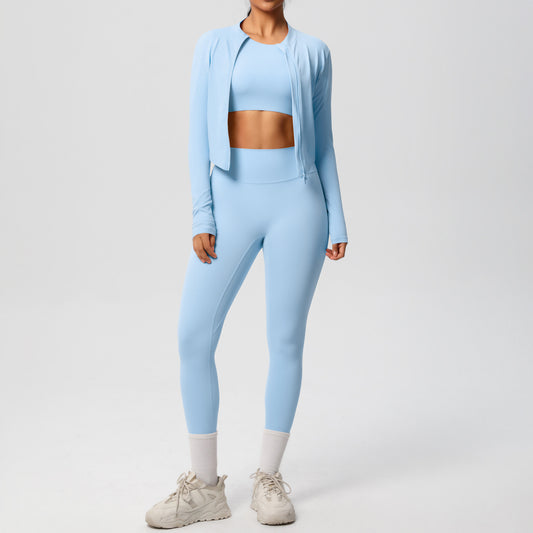 SOLBANA Studio Sculpt Zip 3-Piece Legging Set