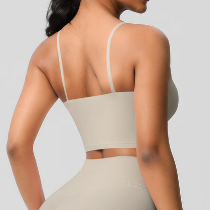 SOLBANA Studio Padded Strap Tank in Camel