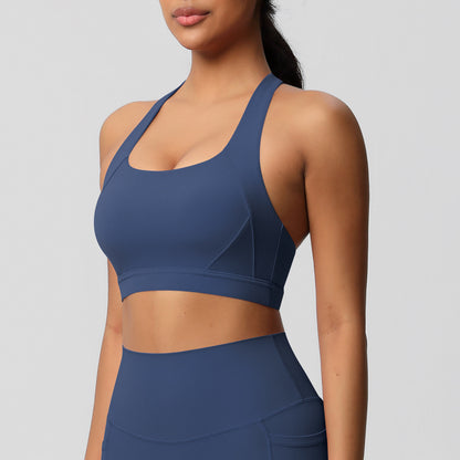 SOLBANA Studio Cutout Bra in Blue