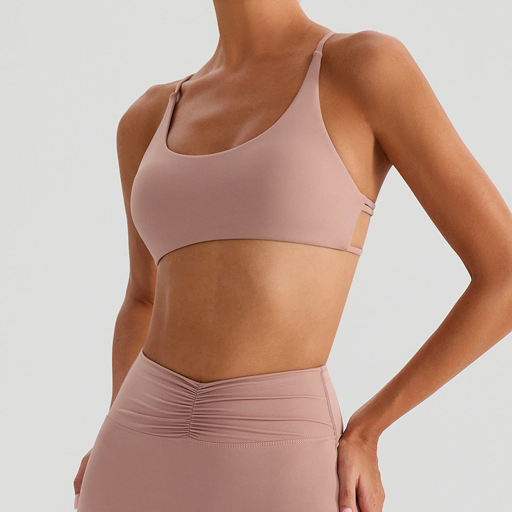 SOLBANA Studio Cloud Crossback Bra in Dark Pink