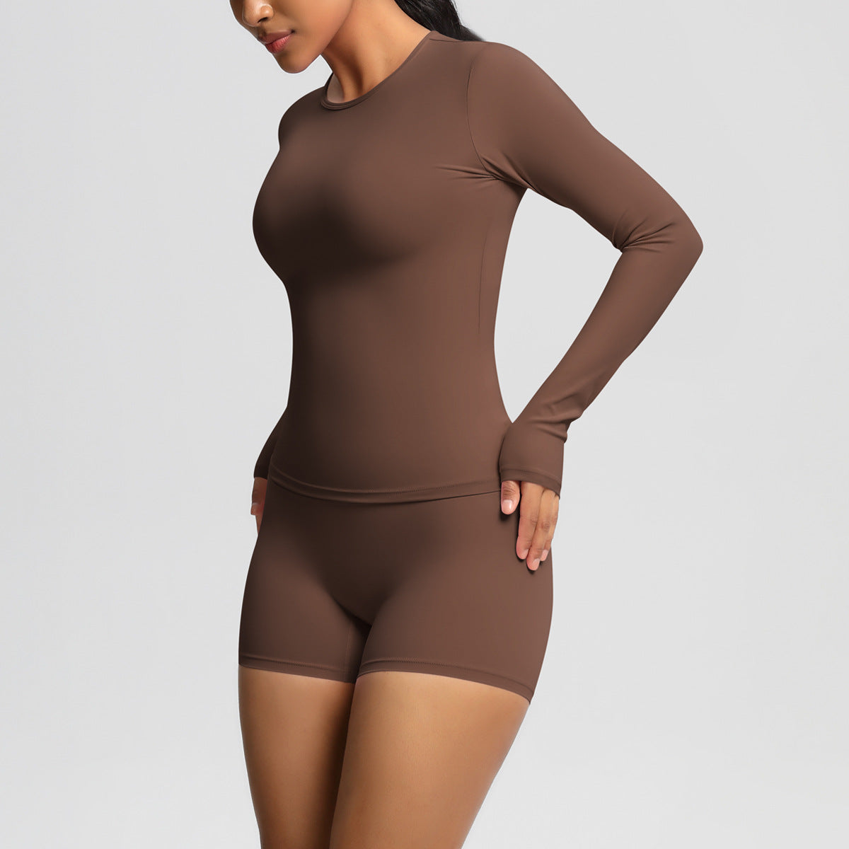 SOLBANA Form Long-Sleeve 2-Piece Short Set - alternate product view