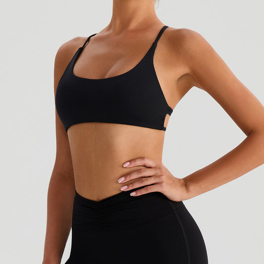 SOLBANA Studio Cloud Crossback Bra in Black