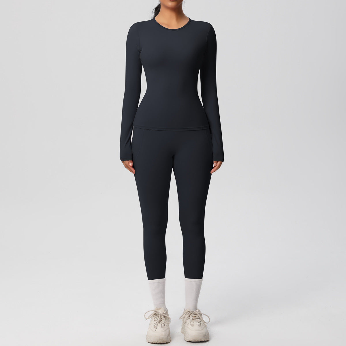 SOLBANA Studio Long-Sleeve Pocket Legging Set - alternate product view