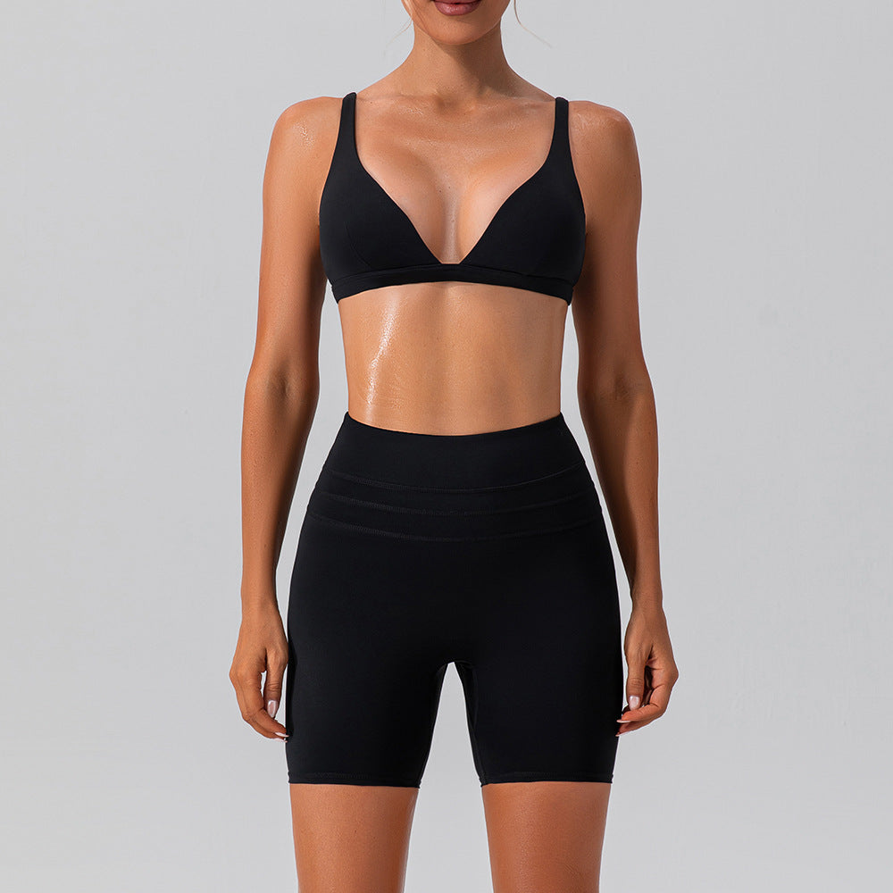 SOLBANA Studio Sculpt 2-Piece Short Set in Black