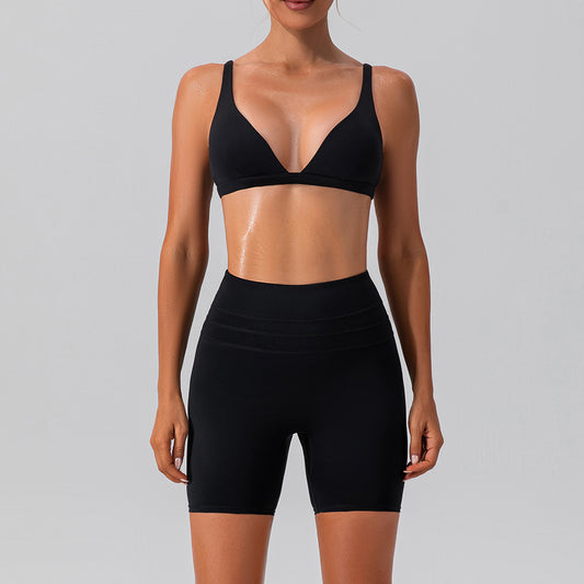 SOLBANA Studio Sculpt 2-Piece Short Set in Black
