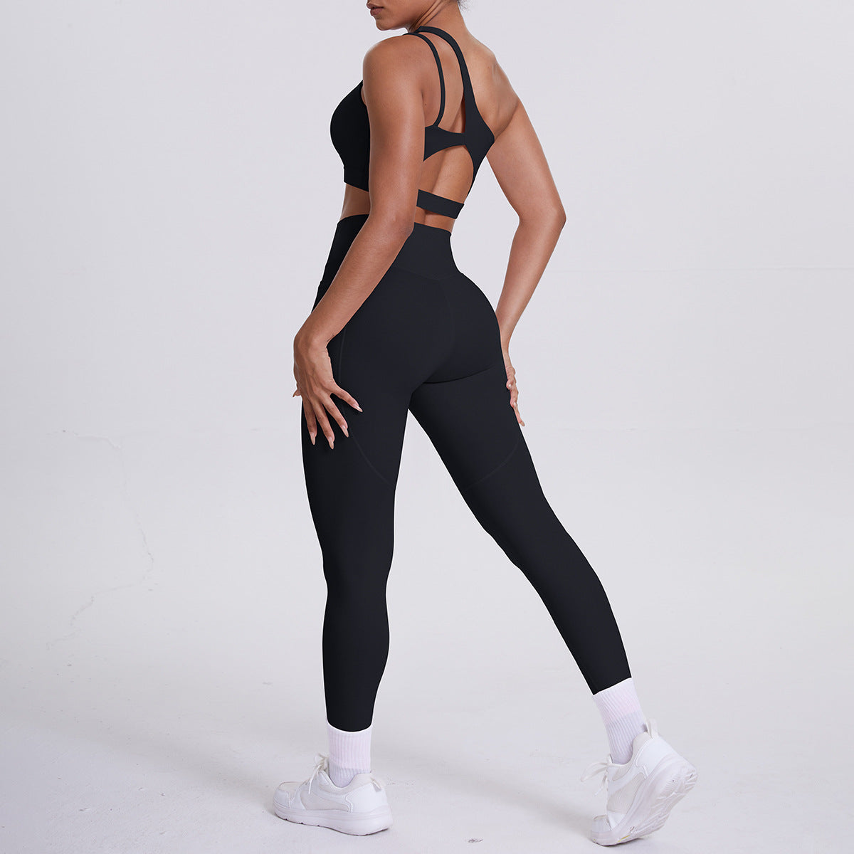 SOLBANA Studio One-Shoulder Pocket Legging Set - alternate product view