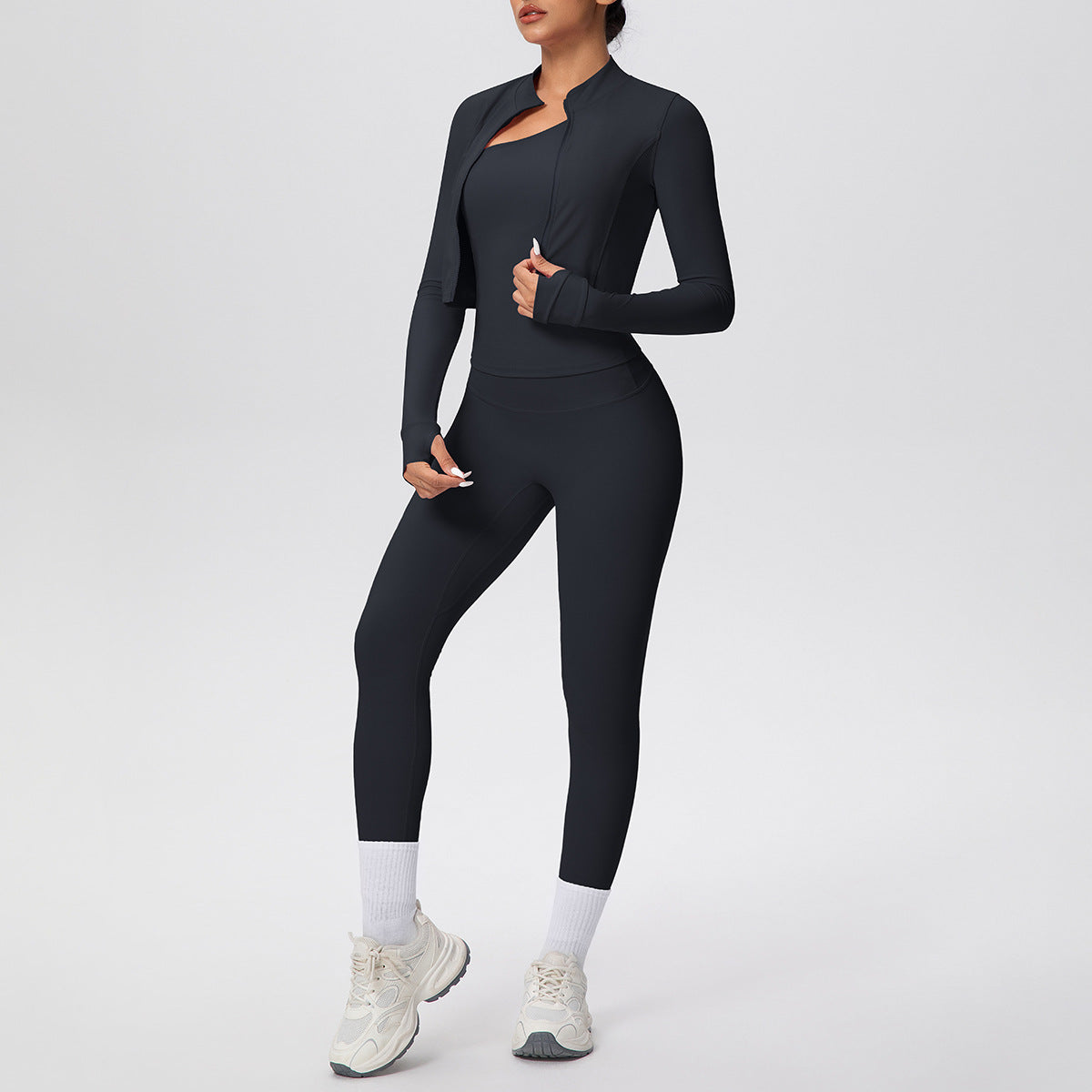 SOLBANA Studio One-Shoulder Three-Piece Set