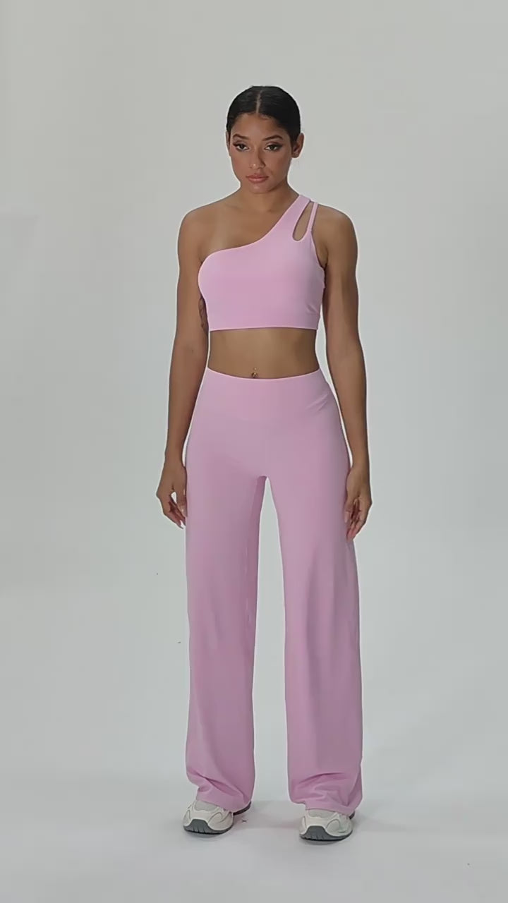 SOLBANA Studio Asymmetric 2-Piece Straight-Pant Set product video